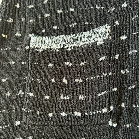 Neiman Marcus M Black White Open Cardigan Sweater - Picture 10 of 15